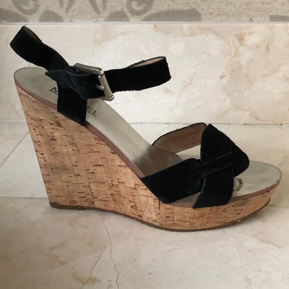 Black Suede wedges